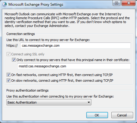 Exchange Setup